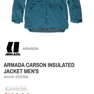 Carson Insulated Jacket Men's Teal